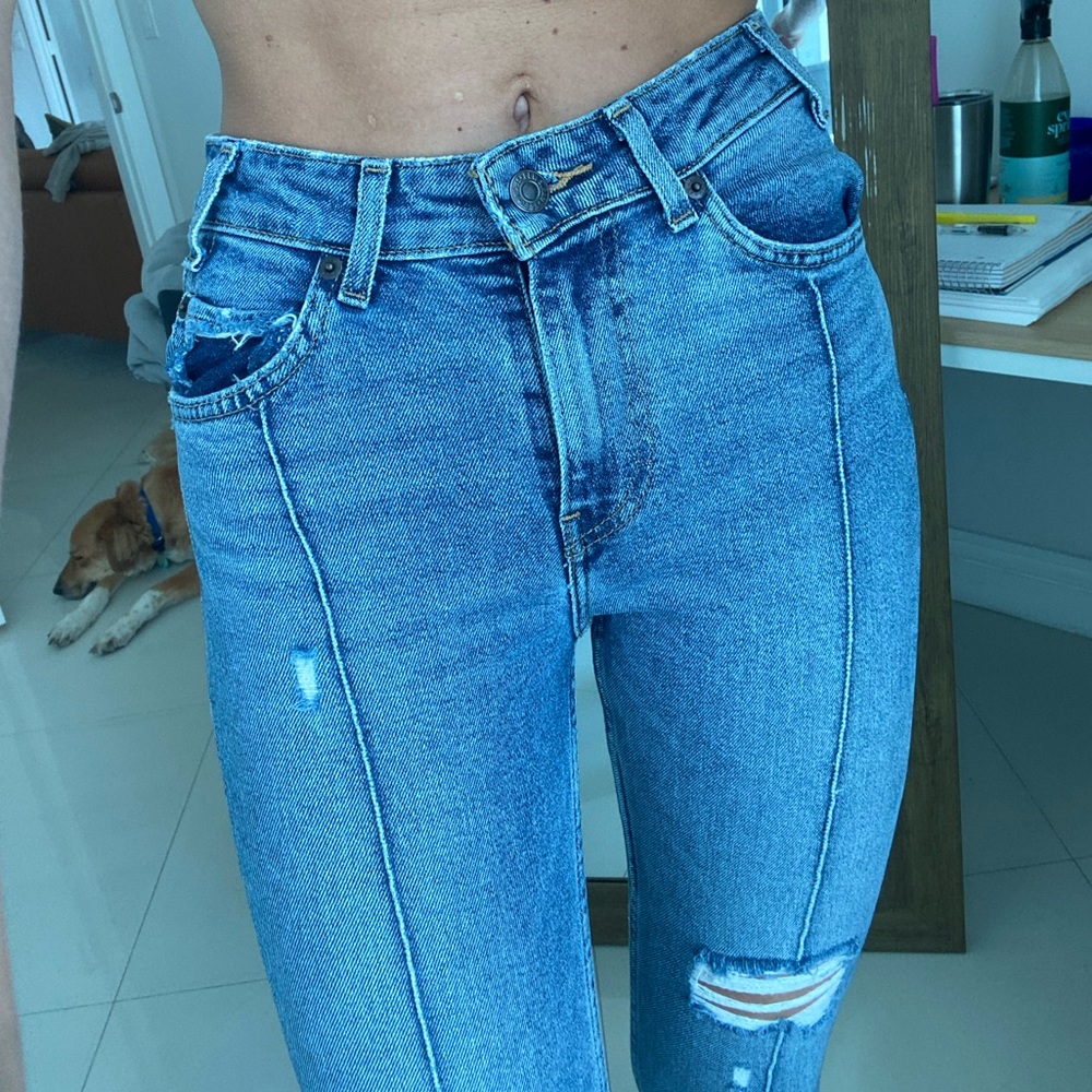 721 Vintage High Rise Skinny Levi’s Jeans with Piping Detail